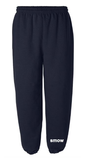 navy blue cuffed joggers